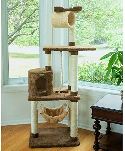 Armarkat 70" Cat tree With Scratch posts, Real Wood Cat House For Cats & Kittens, X7001