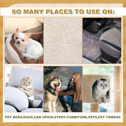 1 Pack Pet Hair Remover Sponge Cat and Dog Hair Sponge, Khaki