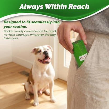 Dog Poop Bags Unscented 16 Rolls 240 Bags | Pet Waste Bags Leak Resistant with Fresh Lavender Scent | Dog Waste Bags Rolls Fit Most Dispensers for Small & Large Dogs