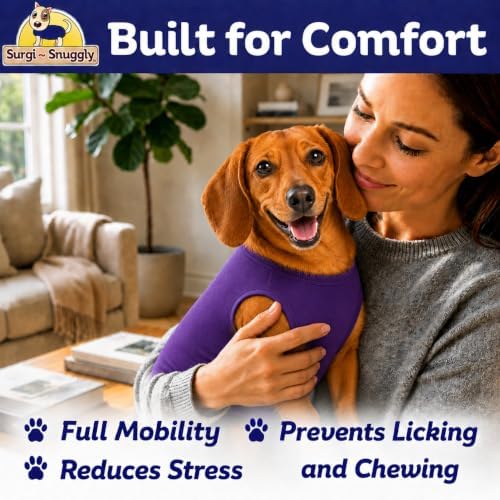 Surgi Snuggly Dog Surgery Recovery Suit, Cone Alternative, Spay/Neuter S
