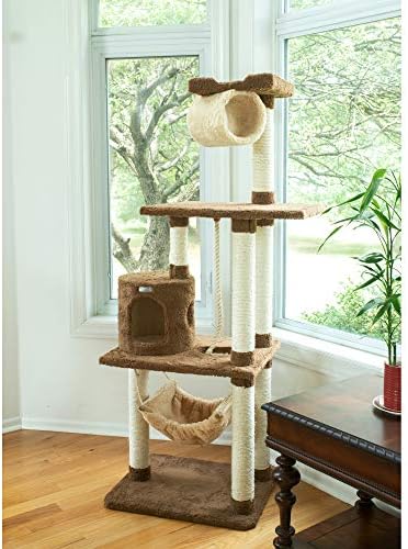 Armarkat 70" Cat tree With Scratch posts, Real Wood Cat House For Cats & Kittens, X7001