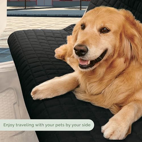 Elegant Comfort Premium Pet Car Seat Cover for Back Seat, Luxury Microfiber Car Seat Protector, Heavy Duty and Durable, Non-Slip and Waterproof Car Seat Cover for Trucks, Cars, and SUVs, Black