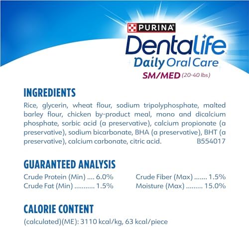 Dentalife Daily Oral Care Dog Treats for Small and Medium Dogs,Chewy Dental Treat to Freshen Breath and Fight Tartar,Chicken Flavor,35.7 oz. Each,47 Chews each/94 Total Chews-47 ct. Pouch,(Pack of 2)