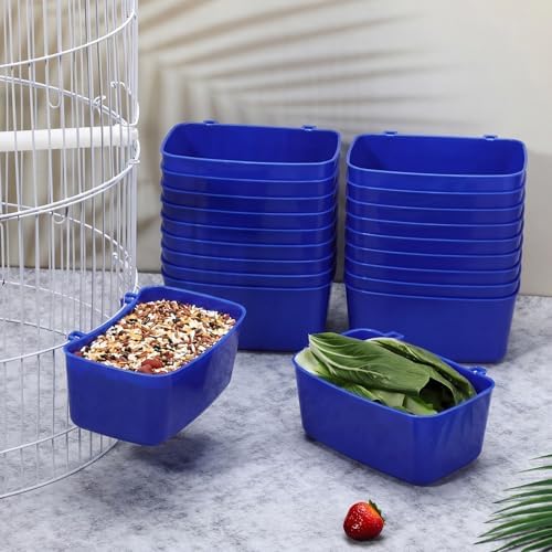 Zhehao 20 Pcs Poultry Water Cups Chicken Waterer Cups 18 oz, Dark Blue