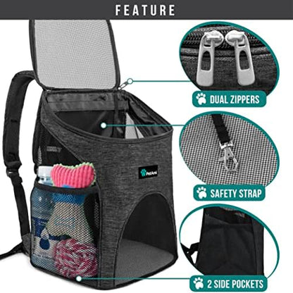 PetAmi Cat Backpack Carrier for Small Dogs and Large Cats, Airline Approved