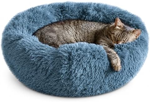 Whiskers & Friends Cat Beds for Indoor Cats, Fluffy Cat Bed Small to Large