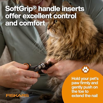 Fiskars Pet Nail Clippers, Cat and Dog Trimmers for Grooming, 4.25", Small (Pack of 6)