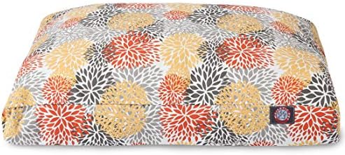 Majestic Pet Rectangular Dog Bed, Medium, 36x29x4 in, Washable, Blooms