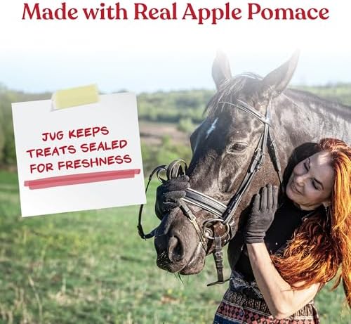 Manna Pro Tasty Delights Horse Treats, Apple & Oat Flavor, 3 lb Tub