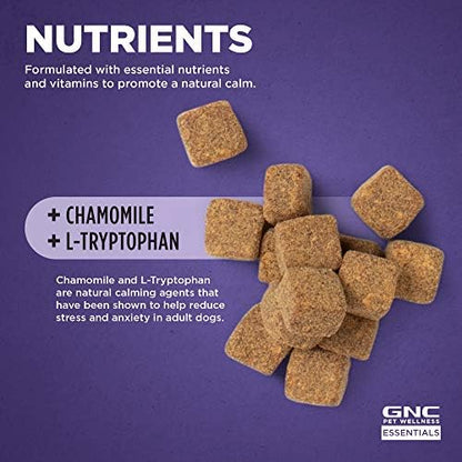 GNC Pets Essentials Calming Soft Chews for Dogs, Bacon, 60 Count, 3-Pack
