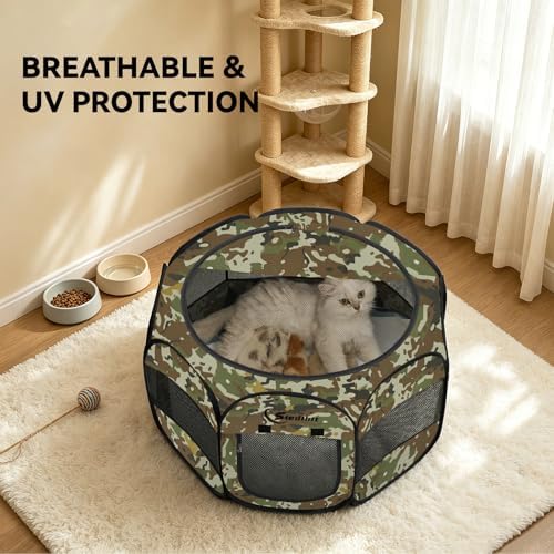 Siedihit Playpen for Small Dog Cat, Dogs Tent Crate Cage Indoor