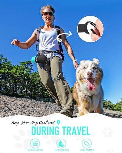 lesotc Dog Water Bottle, Portable Dog Water Dispenser, Leak Proof Dog Travel Water Bottle Pet Water Bottle for Outdoor Walking, Hiking, Travel, BPA-Free, Lightweight