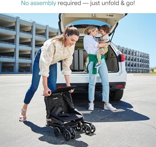 Munchkin Sparrow Travel Baby Stroller for Babies and Toddlers, Ultra Compact and Lightweight, Great for Airplane and Everyday Car Trips, Black