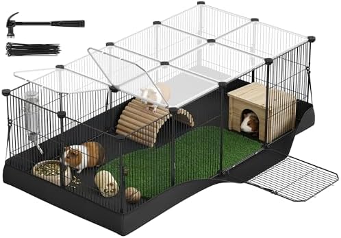 SONGMICS Guinea Pig Cage, Rabbit Cage，Small Animal Cage