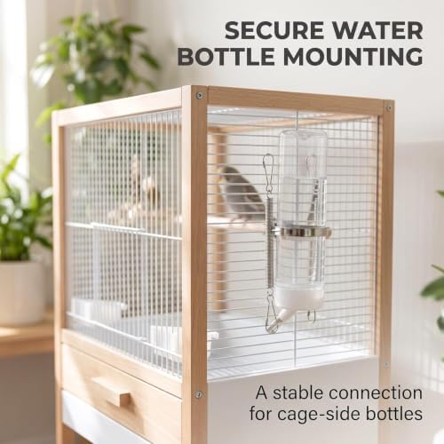 5Pcs Spring with 2 Clips Used Singly or in Combination to Hold Rabbit Water Dispenser Drinking Bottle for Small Animals Feeding and Watering Supplies Pet Supplies