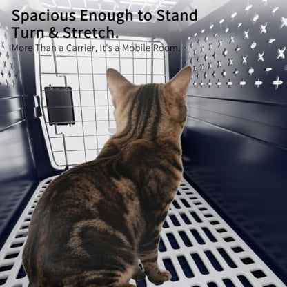 RIZZARI Travel Crate Small Dog Carrier: Secure Door Portable Handle Design