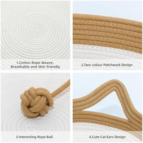 Cat Bed, Cotton Rope Instinct Basket for Cats, Handwoven Cat Beds