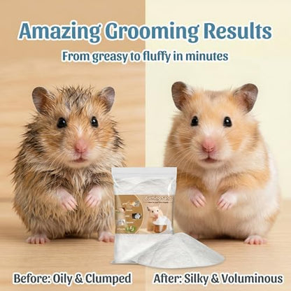 Sukh 47OZ Hamster Sand Bath - White Fine Silica Sand, Hamster Soft Cleaning