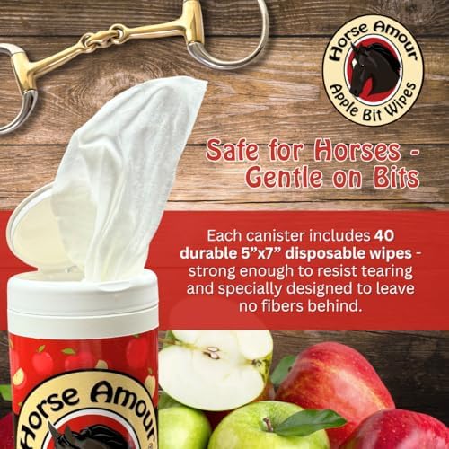 Horse Bit Wipes, Apple Scent, 40 Count