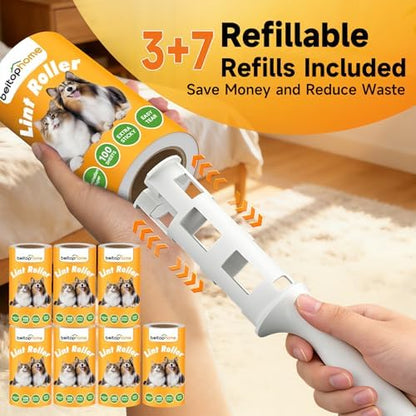 Extra Sticky Lint Roller for Pet Hair, 1000 Sheets, 3 Handles