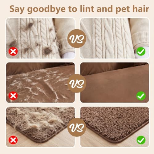 Upgraded Pet Hair Removal Gloves - Electrostatic Grooming Five-Finger Reusable Fur Remover with Snug Elastic Wrist for Dogs and Cats, Magic Brush Pet Needs for Furniture Couch Carpet Clothes Car Seats