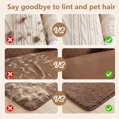 Upgraded Pet Hair Removal Gloves - Electrostatic Grooming Five-Finger Reusable Fur Remover with Snug Elastic Wrist for Dogs and Cats, Magic Brush Pet Needs for Furniture Couch Carpet Clothes Car Seats