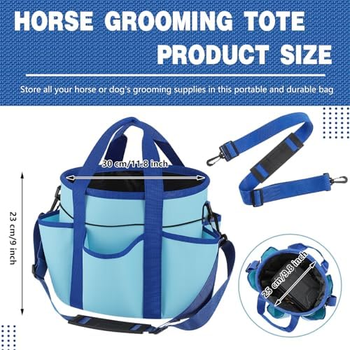 Abbylike Grooming Tote,Stylish,10.63 x 10.63 x 9.45 Inch,Blue