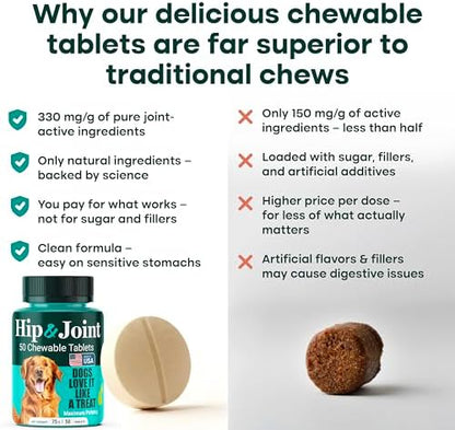 Joint Supplement for Dogs, 300mg Green-Lipped Mussels for Dog Arthritis