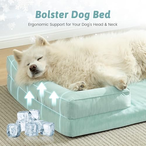 COZY KISS Orthopedic Dog Cooling Bed Washable for Extra Large Dogs, XL