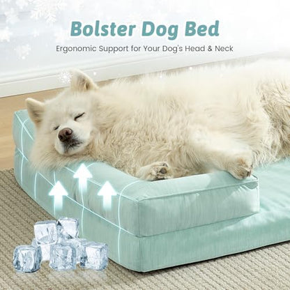 COZY KISS Orthopedic Dog Cooling Bed Washable for Extra Large Dogs, XL