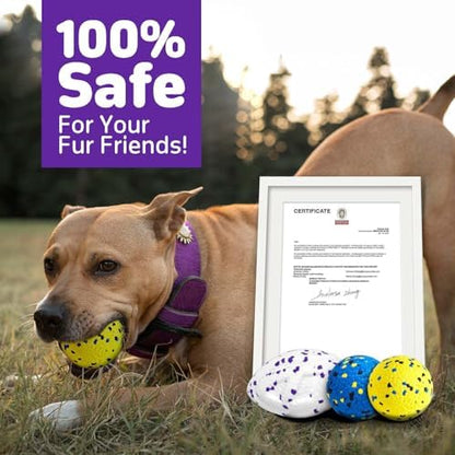 Kimee Dog Balls Tennis Balls Dog Chew Toys for Aggressive Chewer 3Pcs 5.3''
