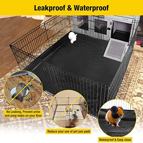 Aivituvin Pet Playpen Guinea Pig Cage Small Animal Rabbit Exercise Pen with Waterproof Floor Liner - Extension Playpen ONLY