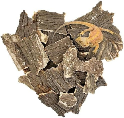 Reptile Cork Bark 1 Lb Flat Cork Wood for Terrarium Small Tree Bark Pieces 3.9-5.9in Natural Bulk Cork Bedding Tank Substrate for Bearded Dragon Snake Spiders Geckos Tortoise Hermit Crabs