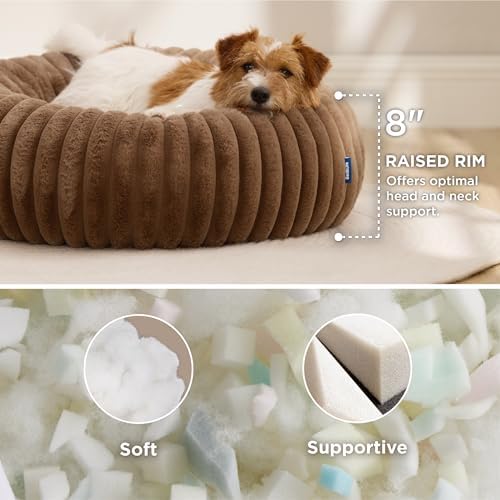 Bedsure ComfyFleece™ Donut Small Dog Bed with Removable Washable Cover
