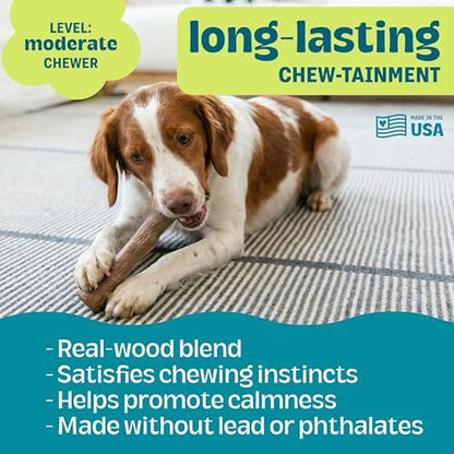Pupstages Dogwood Stick Dog Chew Toy, Made in USA, Medium, 7.4"