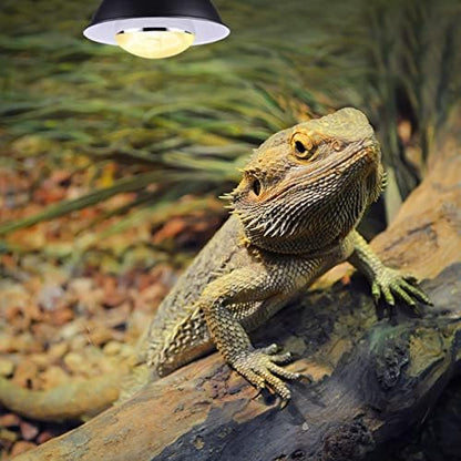 2 Pack 100W UVB UVA Reptile Light,Reptile Heat Lamp Basking Bulb for Bearded Dragon,UVB Bulb Basking Light for Reptiles…