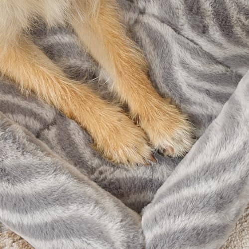 MidWest Homes for Pets QuiteTime Deluxe Wave Bolster Bed for Small Dogs; Easily Machine Wash and Dry; Gray; 22"; 40222-WVGY