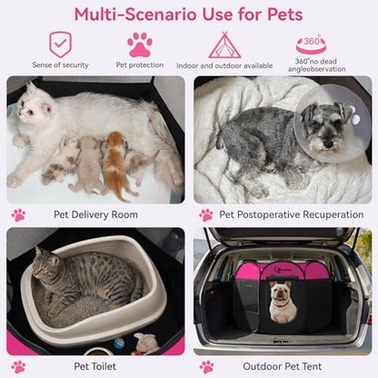Siedihit Dog Playpen, Medium Puppy Pet Playpen, Dog Crate Tent Cage Indoor