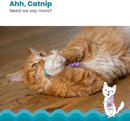 Catstages Catnip Chew Mice 2 Pack– Interactive Dental Cat Chew Toy that Helps Clean Teeth, Mouse, Multicolored