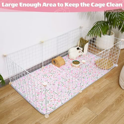 Unicorn Catcher 2 Pack Washable Guinea Pig Cage Liner, Waterproof Bedding