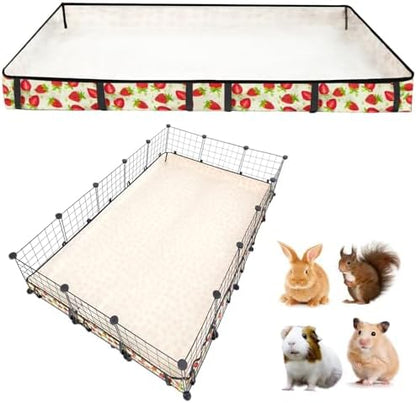 Guinea Pig Cage Liner，Washable Waterproof Oxford Cloth Cage Liners for Small Animals,Hamster Chinchilla Hedgehog Rabbit and Other Small Animals Not Include Cage(36x60 inches)