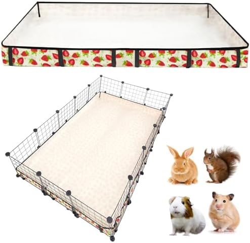 Guinea Pig Cage Liner，Washable Waterproof Oxford Cloth Cage Liners for Small Animals,Hamster Chinchilla Hedgehog Rabbit and Other Small Animals Not Include Cage(36x60 inches)