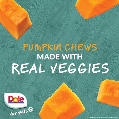 Dole Freshly Fetched Lasting Chew, Pumpkin Flavor, Med Lg Breeds, 8 Oz, 6Pk