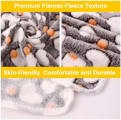 MIWOPET 3 Pack Fleece Pet Blankets Warm Bed Throw for Dogs & Cats 40x30in