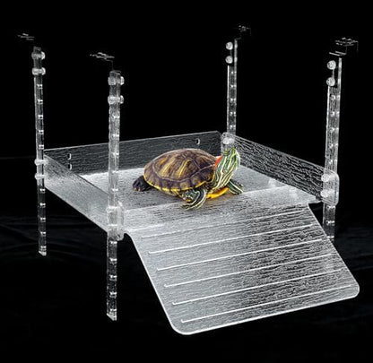 LYL LEYOULAND Hanging Turtle Basking Platform for Aquatic Turtles 20 55 Gallon, 40 Gallon Long Tank, Aquatic Reptile Ramp Dock, Turtle Terrace, Turtle Tank Accessories