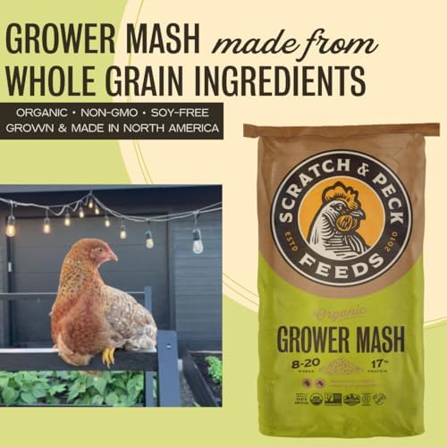 Scratch and Peck Feeds | Grower Mash for Chickens & Ducks | 25 lb Bag