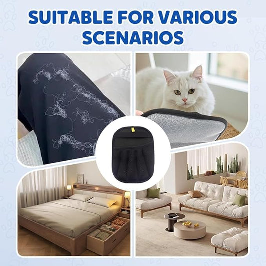 Pet Hair Remover Gloves - 3 PCS Reusable Electrostatic Pet Hair Gloves for Cats & Dogs, Fur Removal Tool for Home, Car Seats