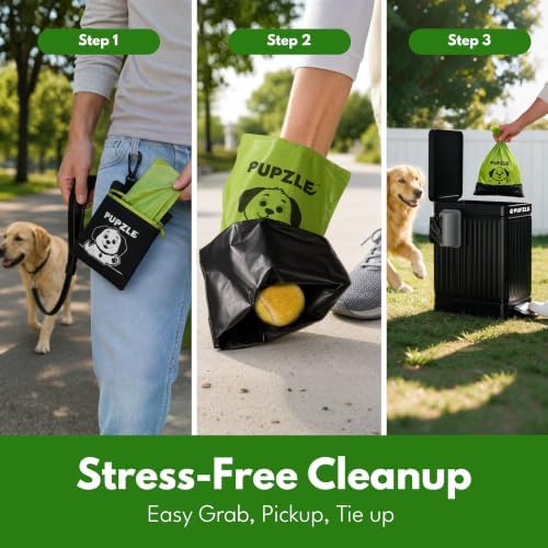 Pupzle 2-Ply Thick Dog Poop Bags, Multi-layered Hand Protection, 250 Count