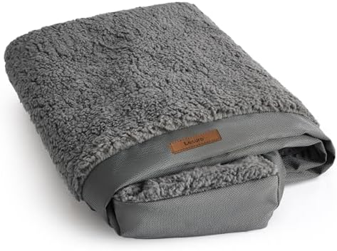 LE SURE Egg Crate Foam Plush Dog Bed Cover, XL 44x32x3in, Dark Grey