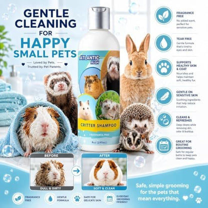 Atlantic Rush Shampoo for Small Pets-17oz Fragrance Free Critter Shampoo